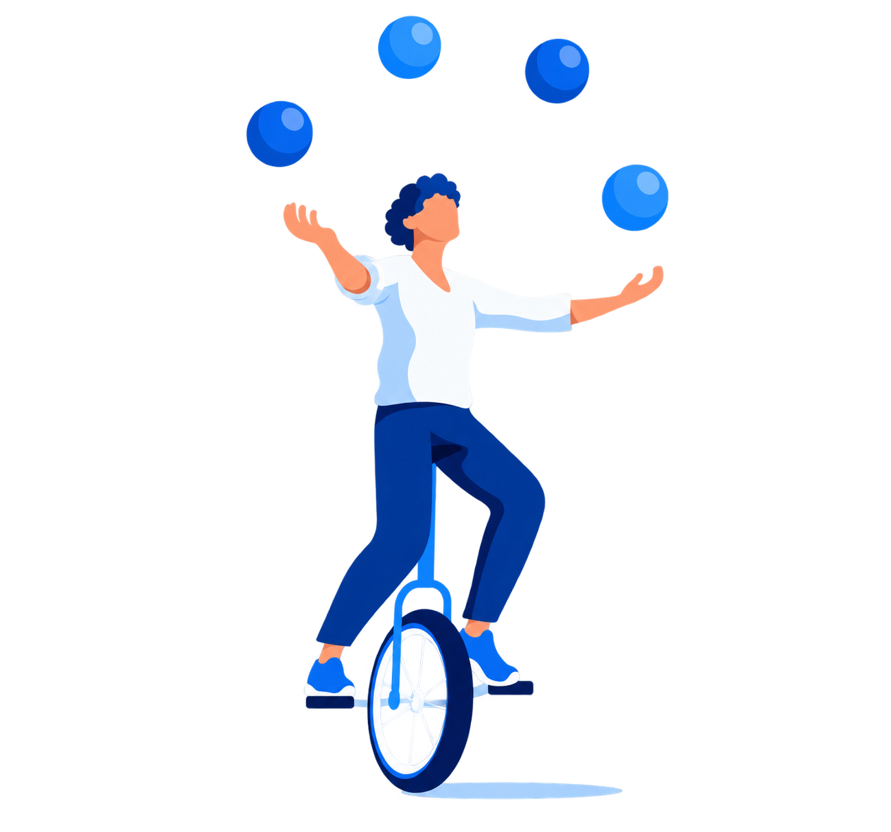 Scrum Master jongleert met verschillende verantwoordelijkheden tijdens de Scrum Master training.